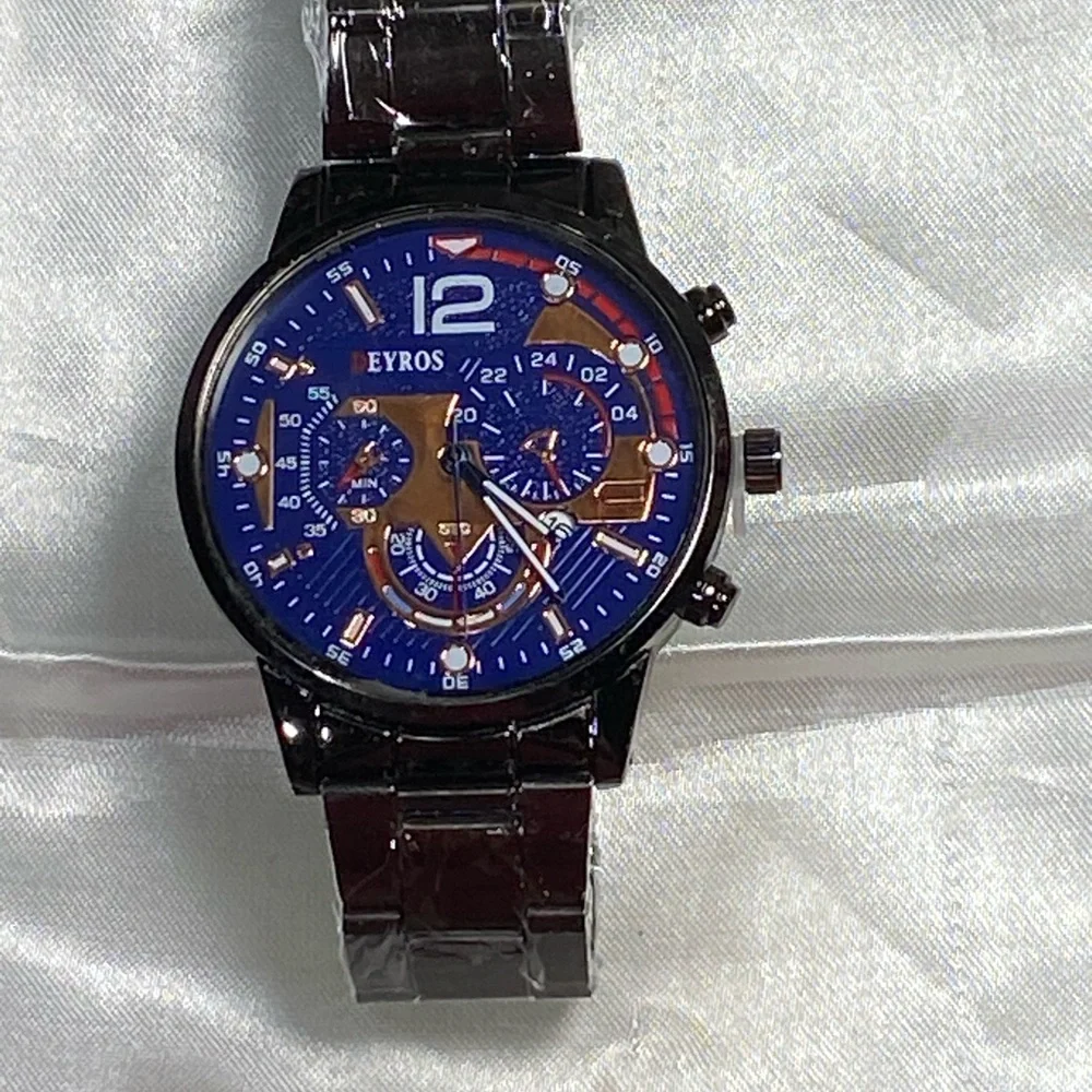 Eyros Blue Dial Chronograph Watch